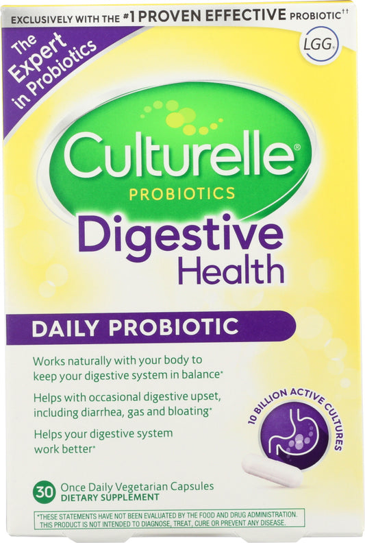 CULTURELLE: Digestive Health Daily Probiotic Capsules, 30 cp - Vending Business Solutions