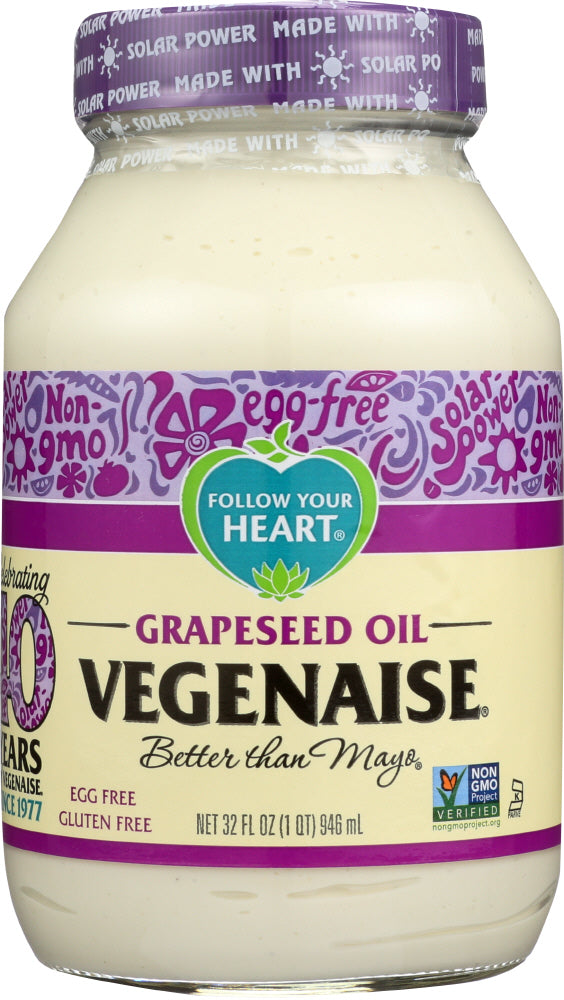 FOLLOW YOUR HEART: Grapeseed Oil Vegenaise, 32 oz - Vending Business Solutions