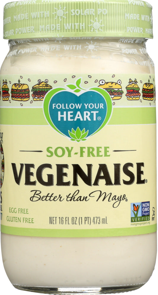 FOLLOW YOUR HEART: Vegenaise Soy-Free Dressing and Sandwich Spread, 16 oz - Vending Business Solutions