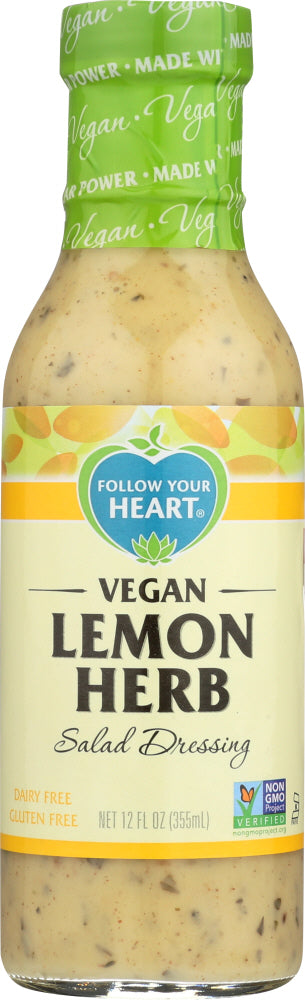 FOLLOW YOUR HEART: Vegan Lemon Herb Salad Dressing, 12 oz - Vending Business Solutions