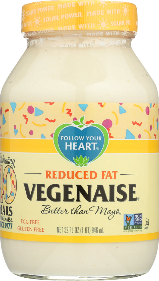 FOLLOW YOUR HEART: Vegenaise Dressing & Sandwich Spread Reduced Fat, 32 oz - Vending Business Solutions