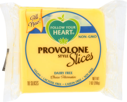 FOLLOW YOUR HEART: Provolone Style Cheese Alternative Slices, 7 oz - Vending Business Solutions