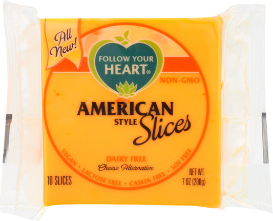 FOLLOW YOUR HEART: American Style Cheese Alternative Slices, 7 oz - Vending Business Solutions