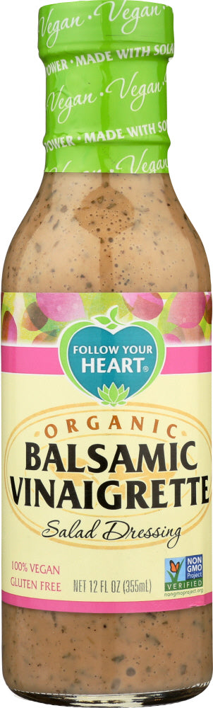 FOLLOW YOUR HEART: Organic Balsamic Vinaigrette Salad Dressing, 12 oz - Vending Business Solutions