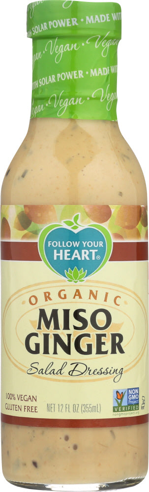 FOLLOW YOUR HEART: Organic Miso Ginger Salad Dressing, 12 oz - Vending Business Solutions