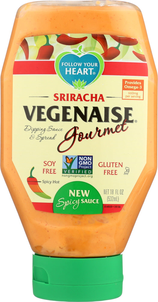 FOLLOW YOUR HEART: Sriracha Vegenaise Gourmet, 18 oz - Vending Business Solutions