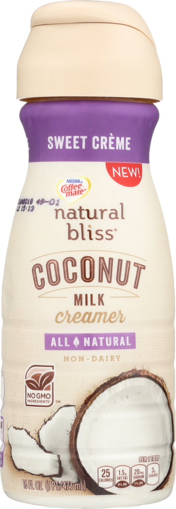 COFFEEMATE: Natural Bliss Sweet Creme Coconut Milk, 16 oz - Vending Business Solutions