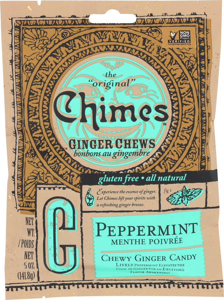 CHIMES: Peppermint Ginger Chews Bag, 5 oz - Vending Business Solutions