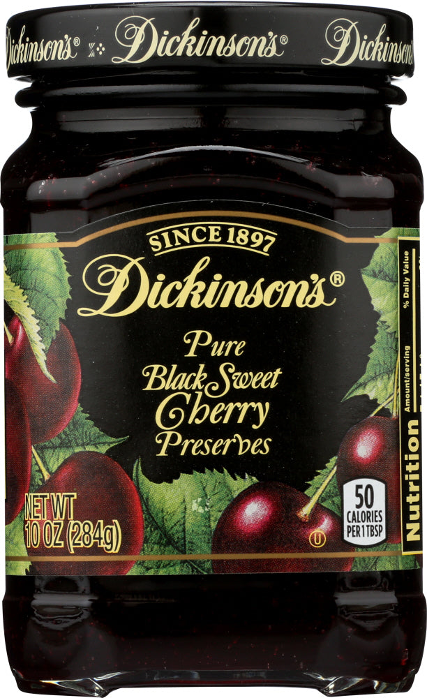 DICKINSON: Black Sweet Cherry Preserves, 10 oz - Vending Business Solutions