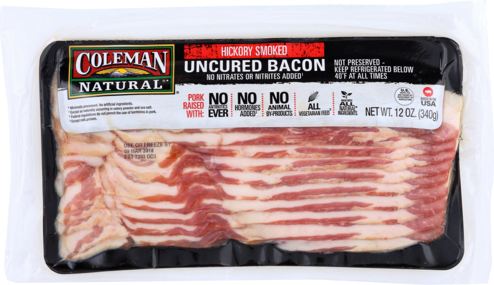 COLEMAN: Bacon Pork Uncured, 12 oz - Vending Business Solutions