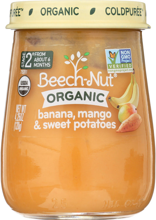 BEECH NUT: 2nd Stage Organic Banana, Mango & Sweet Potato, 4.25 oz - Vending Business Solutions
