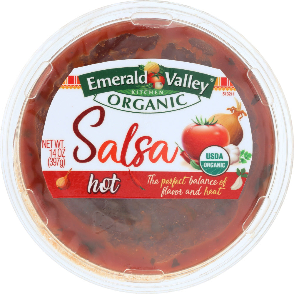 EMERALD VALLEY: Organic Hot Salsa, 14 oz - Vending Business Solutions