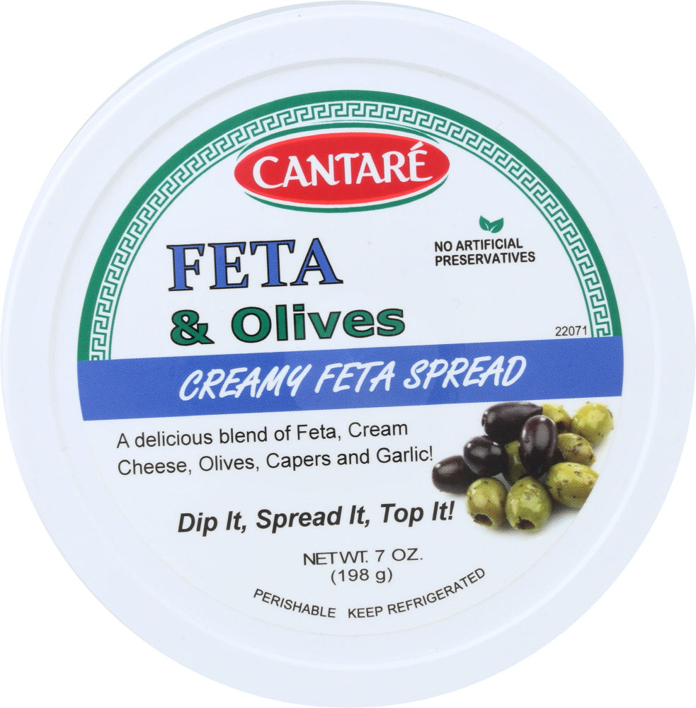 CANTARE: Feta and Olives Creamy Feta Spread, 7 oz - Vending Business Solutions