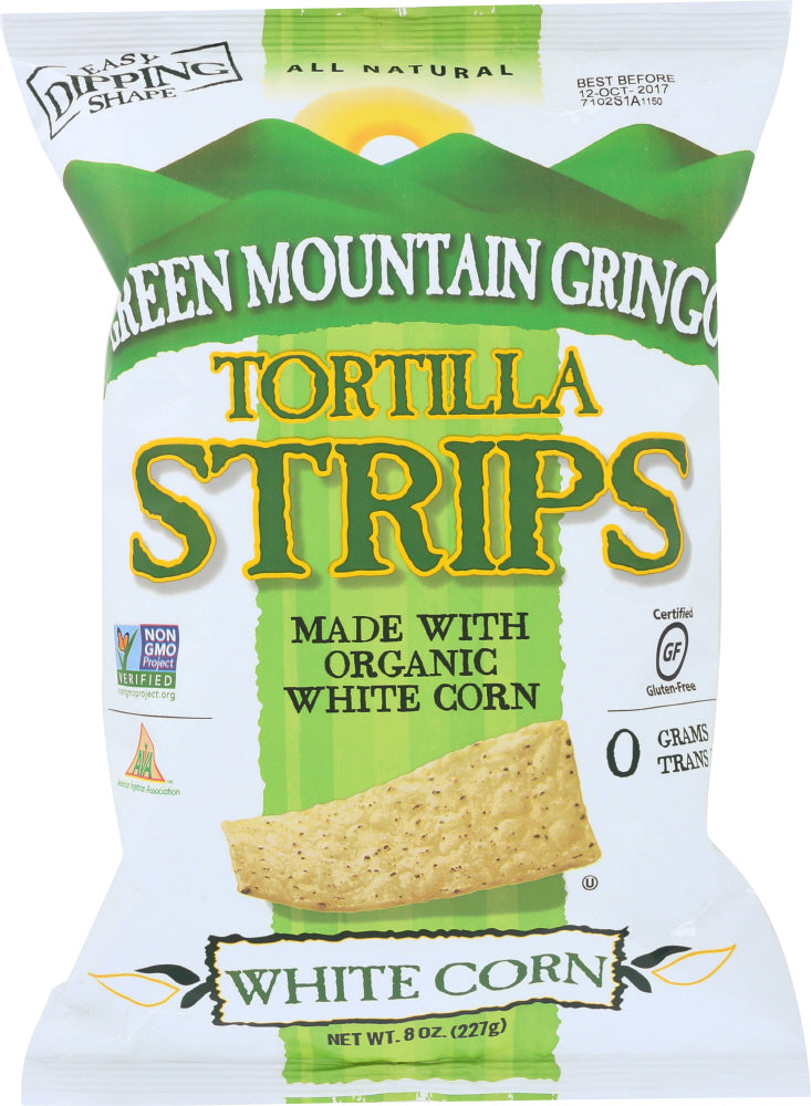 GREEN MOUNTAIN GRINGO: White Corn Tortilla Strips, 8 oz - Vending Business Solutions