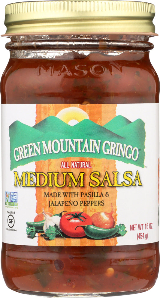 GREEN MOUNTAIN GRINGO: Medium Salsa, 16 Oz - Vending Business Solutions
