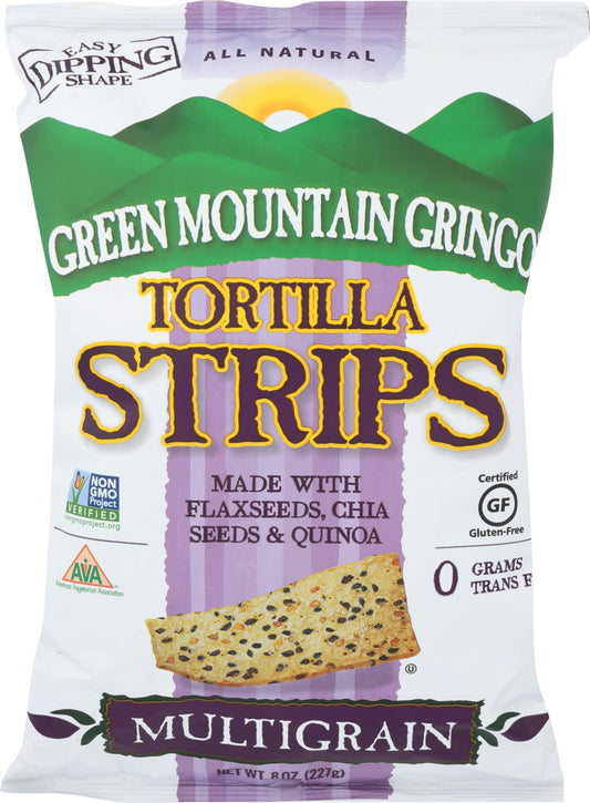 GREEN MOUNTAIN GRINGO: Multigrain Tortilla Strips, 8 oz - Vending Business Solutions