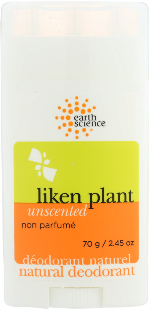 EARTH SCIENCE: Deodorant Liken Plant Unscented, 2.45 oz - Vending Business Solutions
