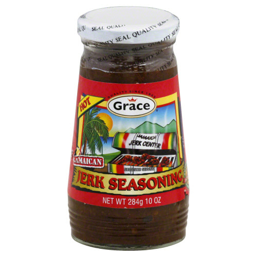 GRACE CARIBBEAN: Jamaican Jerk Seasoning Hot, 10 oz - Vending Business Solutions