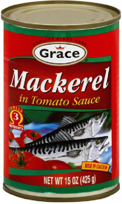 GRACE CARIBBEAN: Mackerel in Tomato Sauce, 15 oz - Vending Business Solutions