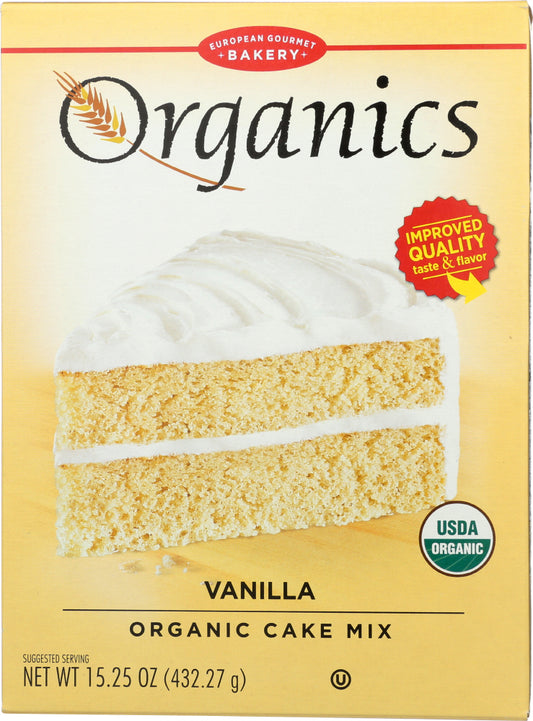 EUROPEAN GOURMET BAKERY: Vanilla Organic Cake Mix, 15.25 oz - Vending Business Solutions