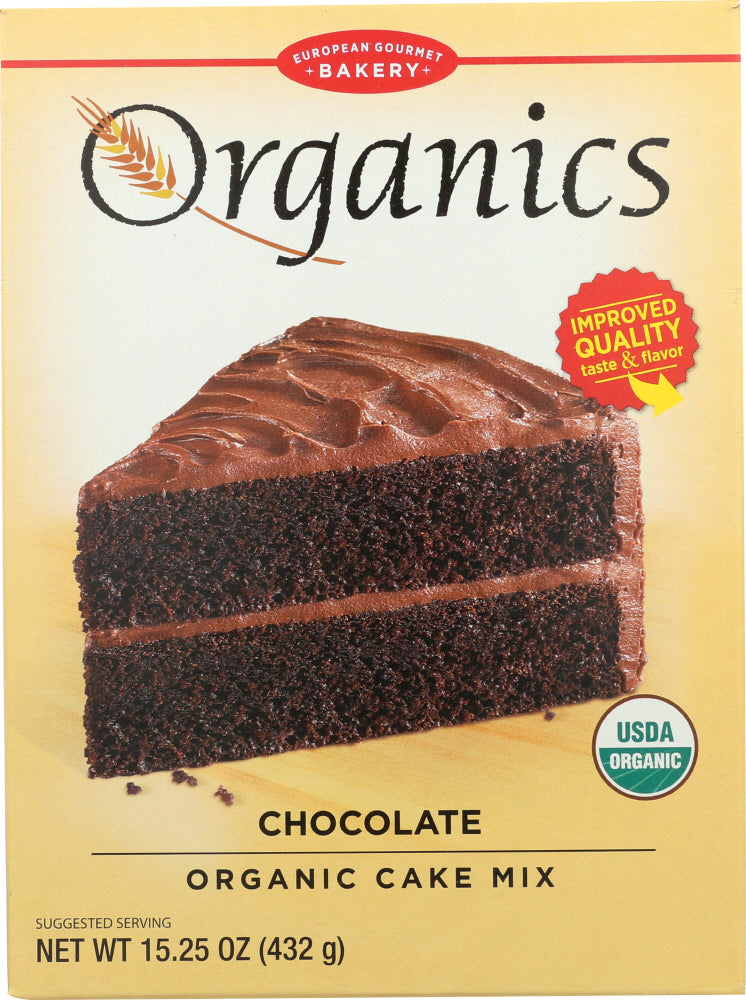 EUROPEAN GOURMET BAKERY: Chocolate Organic Cake Mix, 15.25 oz - Vending Business Solutions