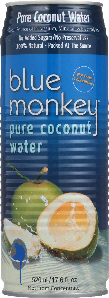 BLUE MONKEY: 100% Natural Pure Coconut Water No Pulp, 17.6 oz - Vending Business Solutions