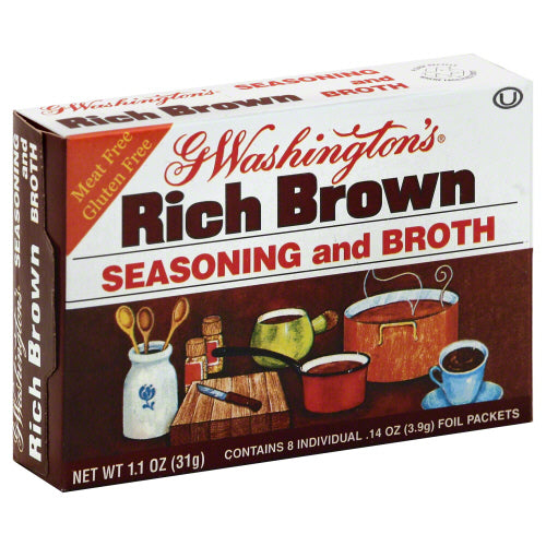 GEORGE WASHINGTON: Broth Seasoning Brown Gluten Free, 1.1 oz - Vending Business Solutions