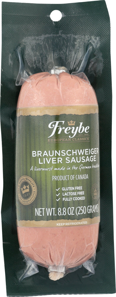 FREYBE: Braunschweiger Liver Sausage  8.8 Oz - Vending Business Solutions