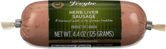 FREYBE: Herb Liver Sausage 4.4 Oz - Vending Business Solutions