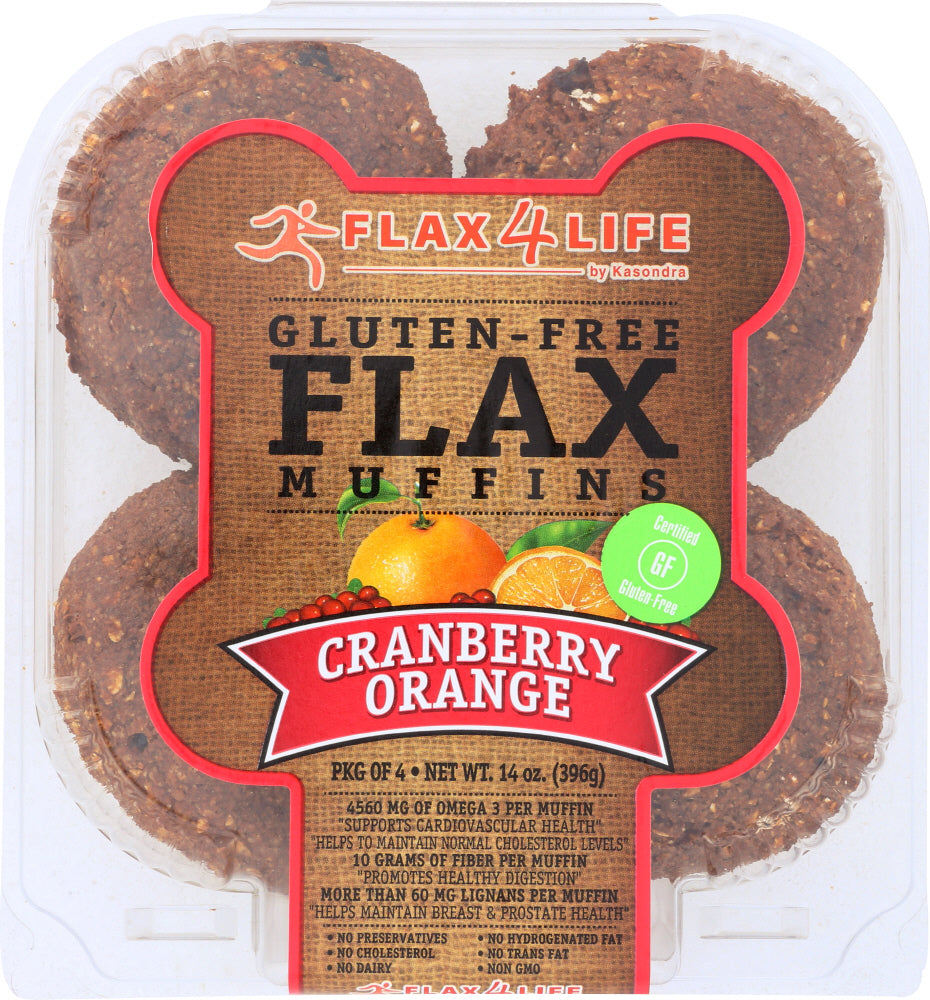 FLAX4LIFE: Flax Muffins Cranberry & Orange, 14 oz - Vending Business Solutions