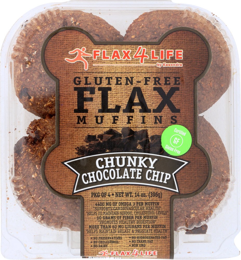 FLAX4LIFE: Chunky Chocolate Chip Flax Muffins, 14 oz - Vending Business Solutions