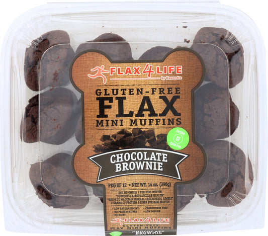 FLAX4LIFE: Mini Chocolate Brownie Muffins, 14 oz - Vending Business Solutions