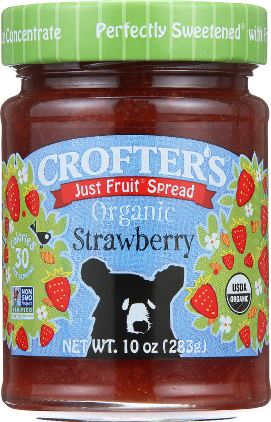 CROFTERS: Organic Strawberry Fruit Spread, 10 oz - Vending Business Solutions