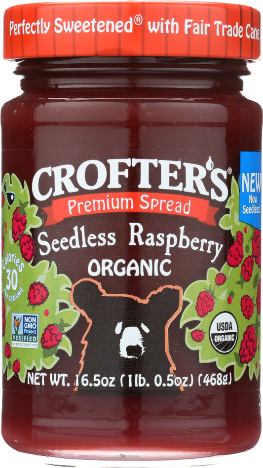 CROFTERS: Conserve Seedless Raspberry Organic, 16.5 oz - Vending Business Solutions