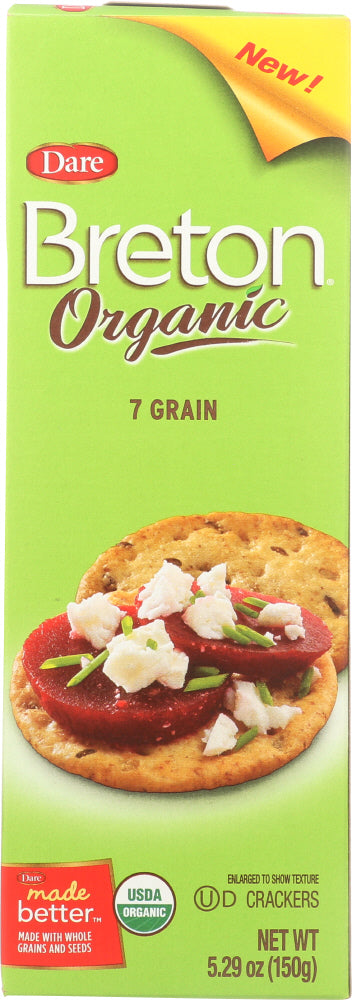 DARE: Crackers Breton 7-Grains Org, 5.29 oz - Vending Business Solutions