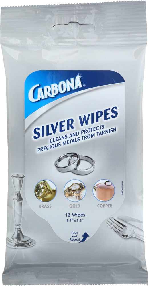 CARBONA: Silver Wipes Flat Pack, 12 ea - Vending Business Solutions