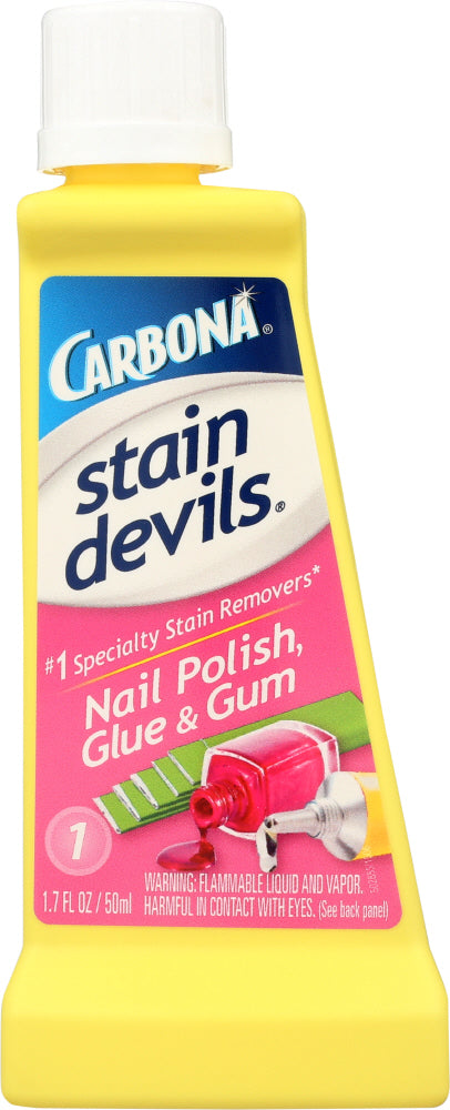 CARBONA: Stain Devils #1 Nail Polish Glue and Gum, 1.7 oz - Vending Business Solutions