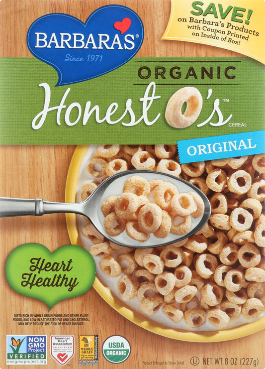 BARBARA'S: Honest O's Cereal, Original, 8 oz - Vending Business Solutions