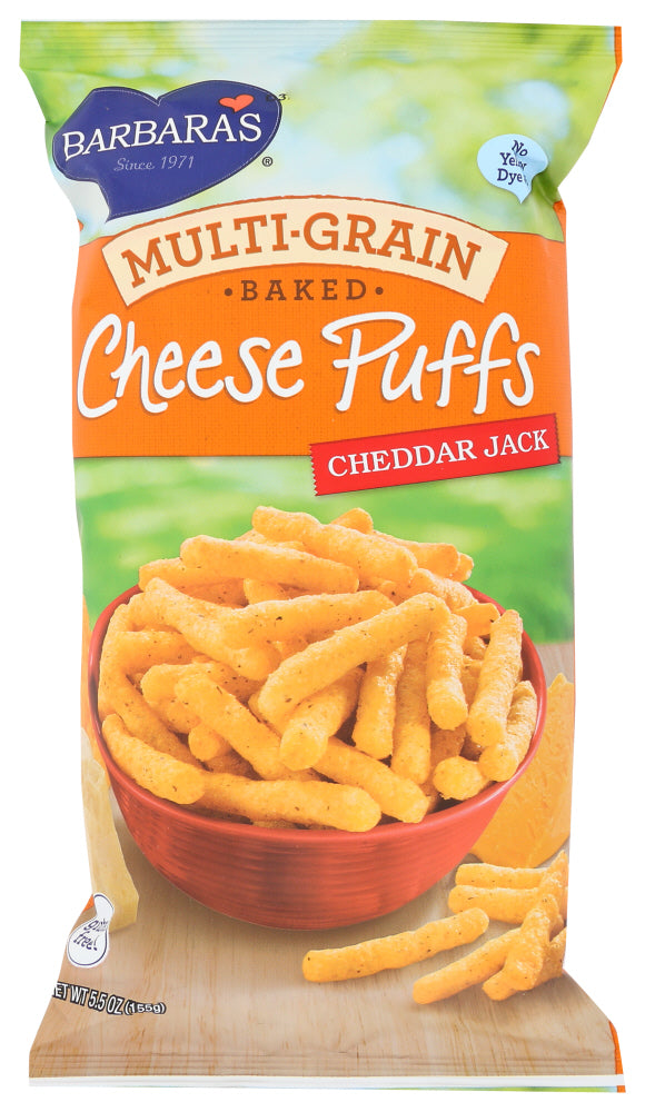 BARBARAS: Multi-Grain Baked Cheddar Jack Cheese Puffs, 5.5 oz - Vending Business Solutions
