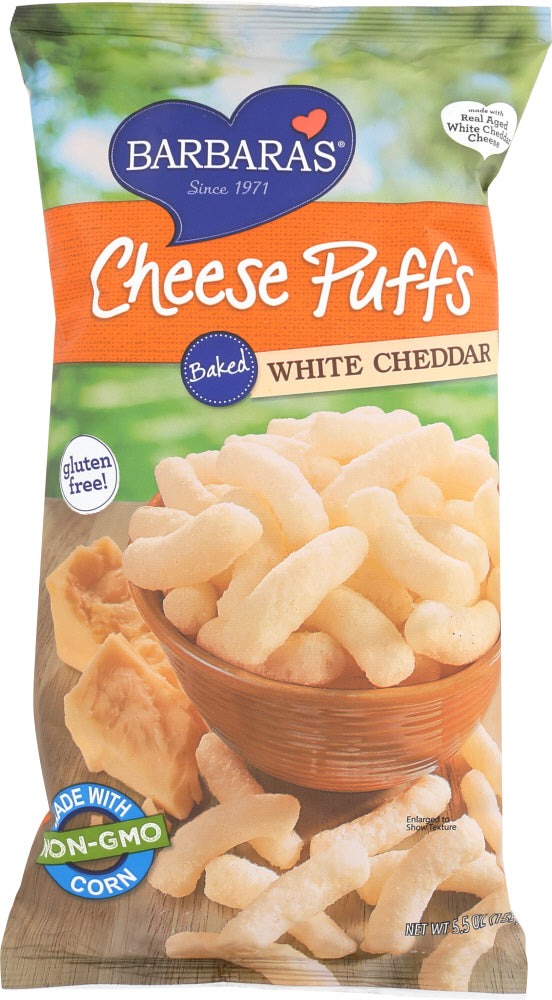 BARBARA'S BAKERY: Cheese Puffs Baked White Cheddar, 5.5 oz - Vending Business Solutions