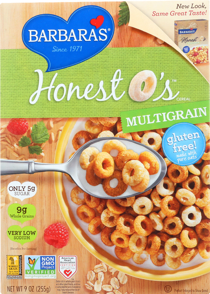 BARBARAS: Cereal Gluten Free Multigrain Honestos, 9 oz - Vending Business Solutions