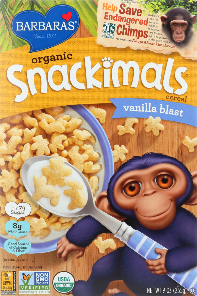 BARBARAS: Cereal Snackimal Vanilla, 9 oz - Vending Business Solutions