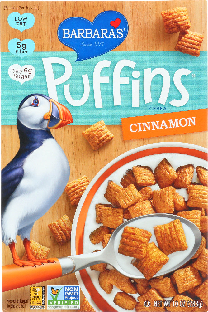 BARBARA'S BAKERY: Puffins Cereal Cinnamon, 10 oz - Vending Business Solutions
