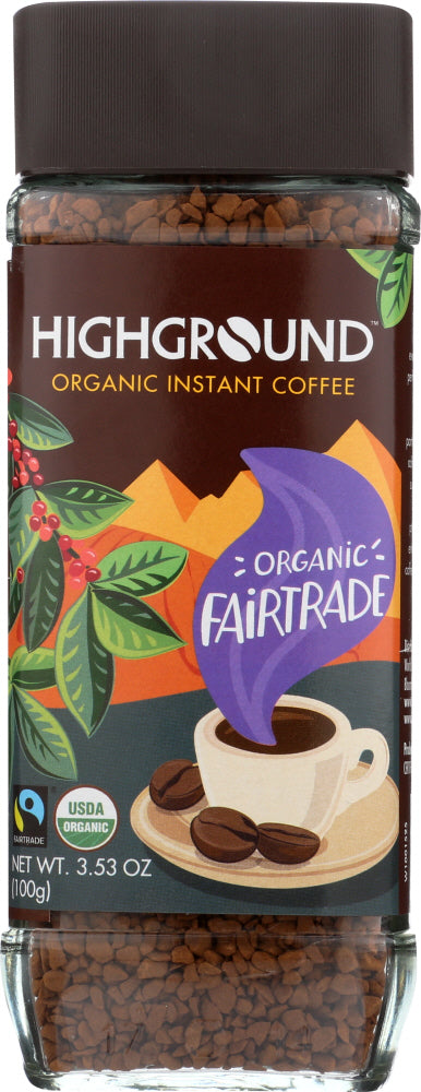 HIGHGROUND: Coffee Instant Regular Organic, 3.53 oz - Vending Business Solutions