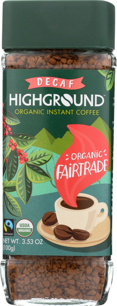 HIGHGROUND: Coffee Instant Decaf Organic, 3.53 oz - Vending Business Solutions