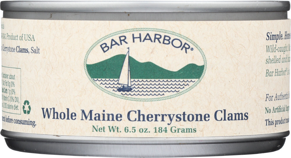 BAR HARBOR: Clam Whole Cherrystone Maine, 6.5 oz - Vending Business Solutions