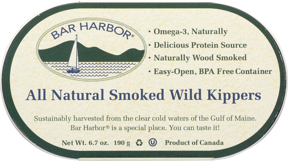 BAR HARBOR: All Natural Smoked Wild Kippers 6.7 oz - Vending Business Solutions