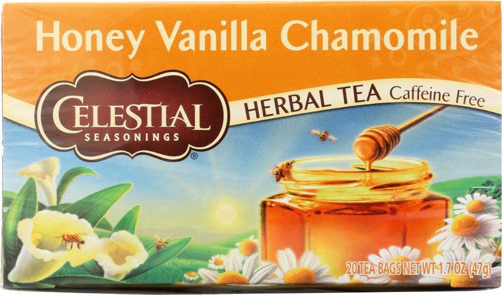 CELESTIAL SEASONINGS: Honey Vanilla Chamomile Herbal Tea Caffeine Free, 20 bags - Vending Business Solutions