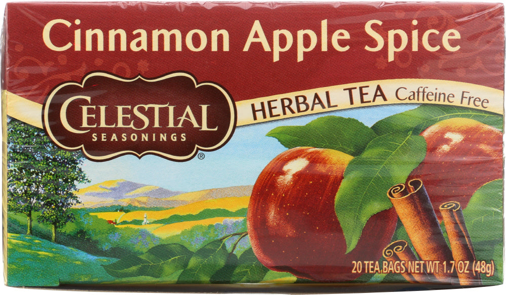 CELESTIAL SEASONINGS: Cinnamon Apple Spice Herbal Tea Caffeine Free 20 Tea Bags, 1.7 oz - Vending Business Solutions