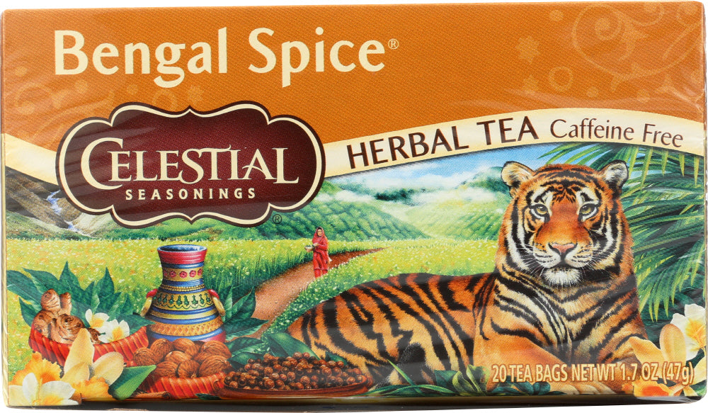 CELESTIAL SEASONINGS: Bengal Spice Caffeine Free Herbal Tea 20 Tea Bags, 1.7 oz - Vending Business Solutions